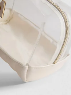 Transparente Make-up-Tasche mit Initiale