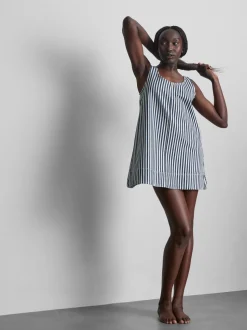 Trapez-Minikleid aus Baumwolldenim