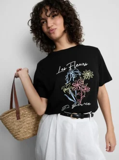 T-Shirt aus reiner Baumwolle mit Grafik
