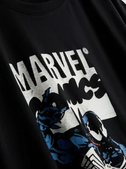 T-Shirt aus reiner Baumwolle mit „MARVEL Venom“ Grafik