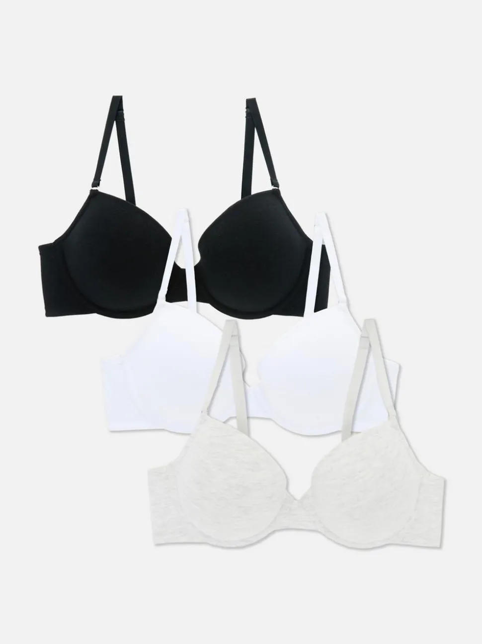 T-Shirt-BHs, 3er-Pack