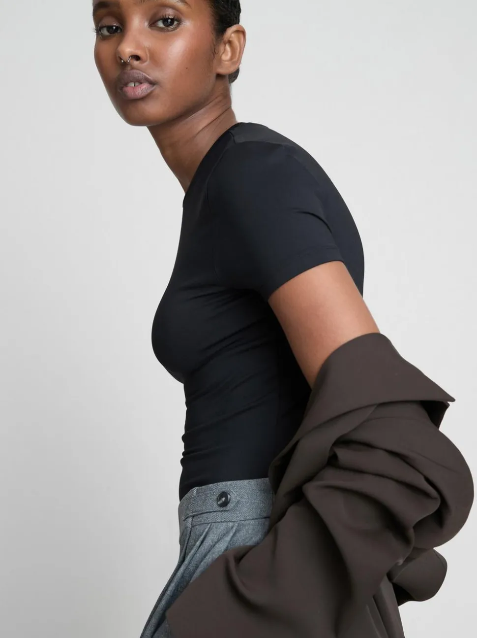 T-Shirt-Body mit figurbetonter Passform