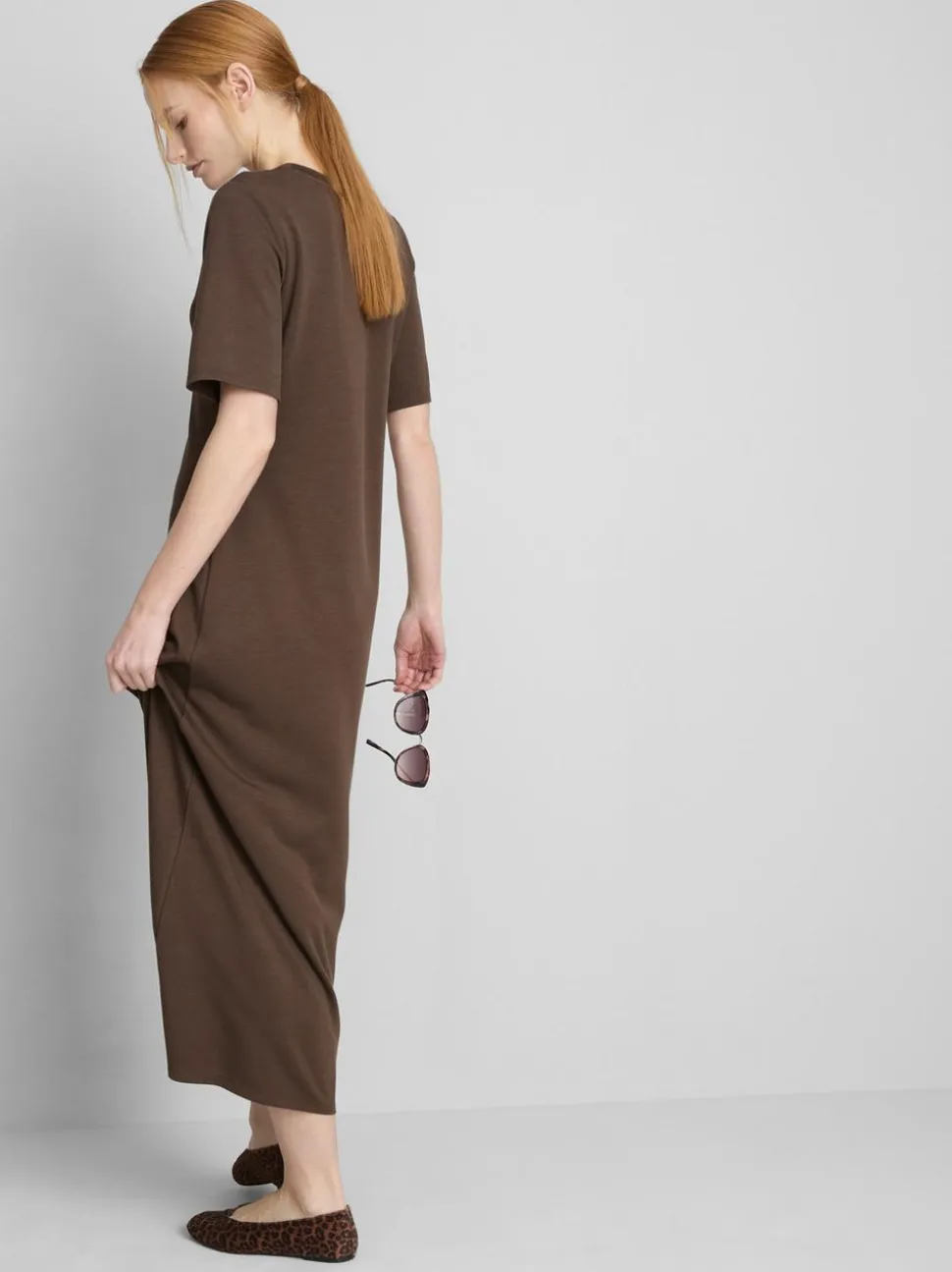 T-Shirt-Kleid in Midi-Länge