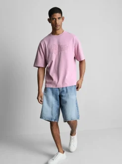 T-Shirt mit „Ibiza“ Stickerei