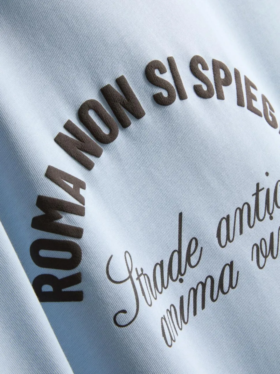 T-Shirt mit Rom-Slogan