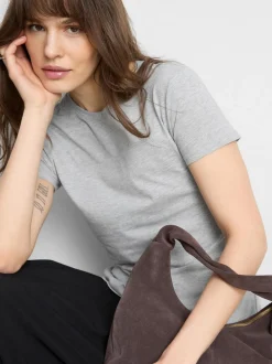 T-Shirt mit Rundhalsausschnitt und hohem Baumwollanteil