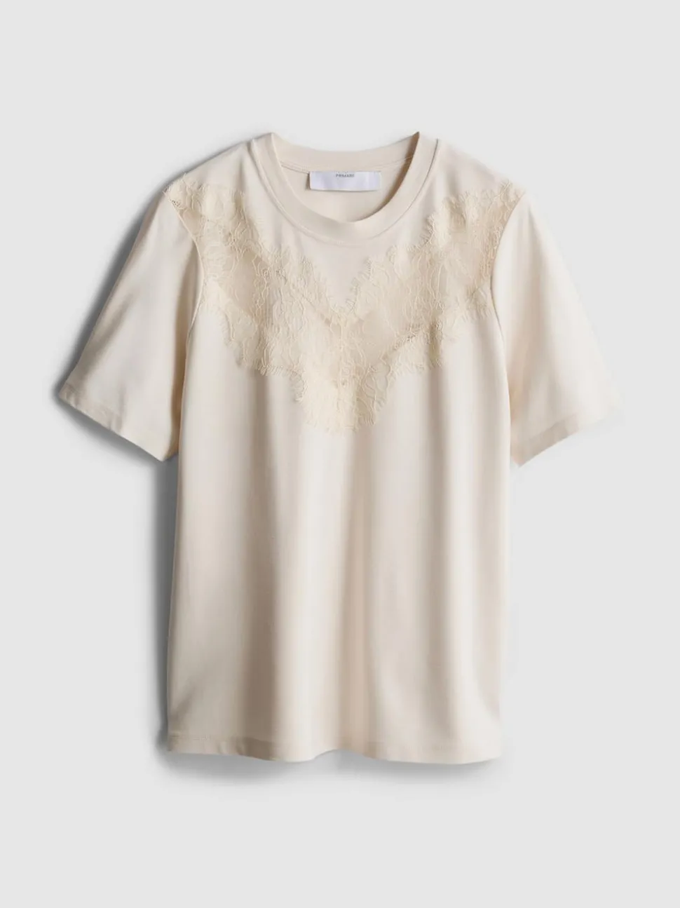 T-Shirt mit Spitzeneinsatz