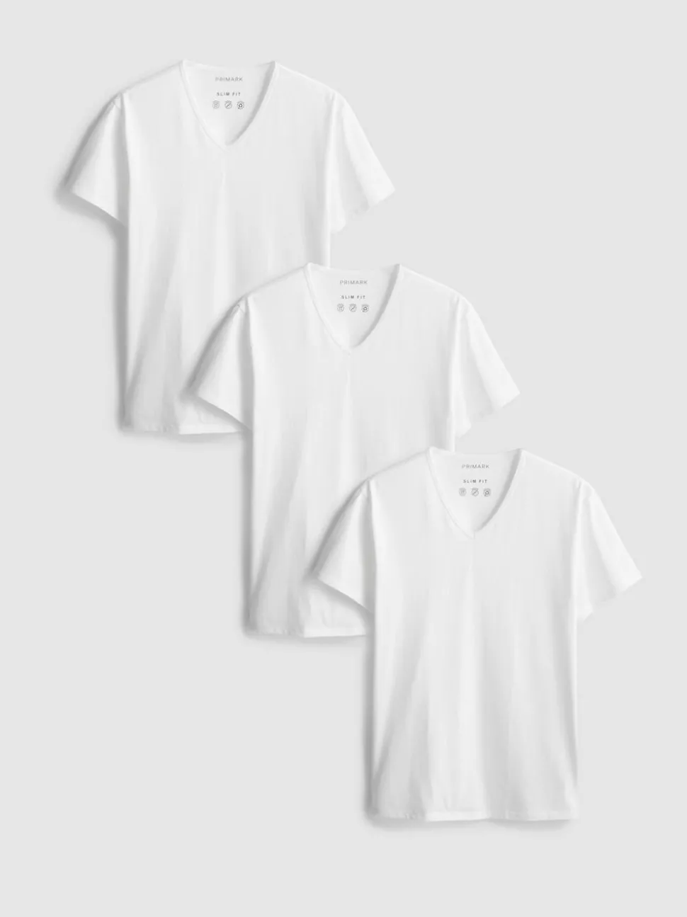 T-Shirt mit V-Ausschnitt, 3er-Pack