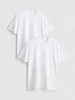 T-Shirts mit Rundhalsausschnitt, 2er-Pack