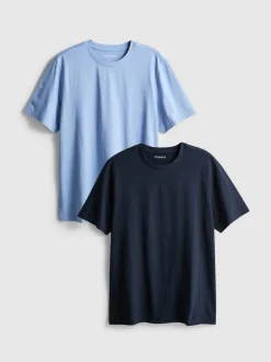 T-Shirts mit Rundhalsausschnitt, 2er-Pack
