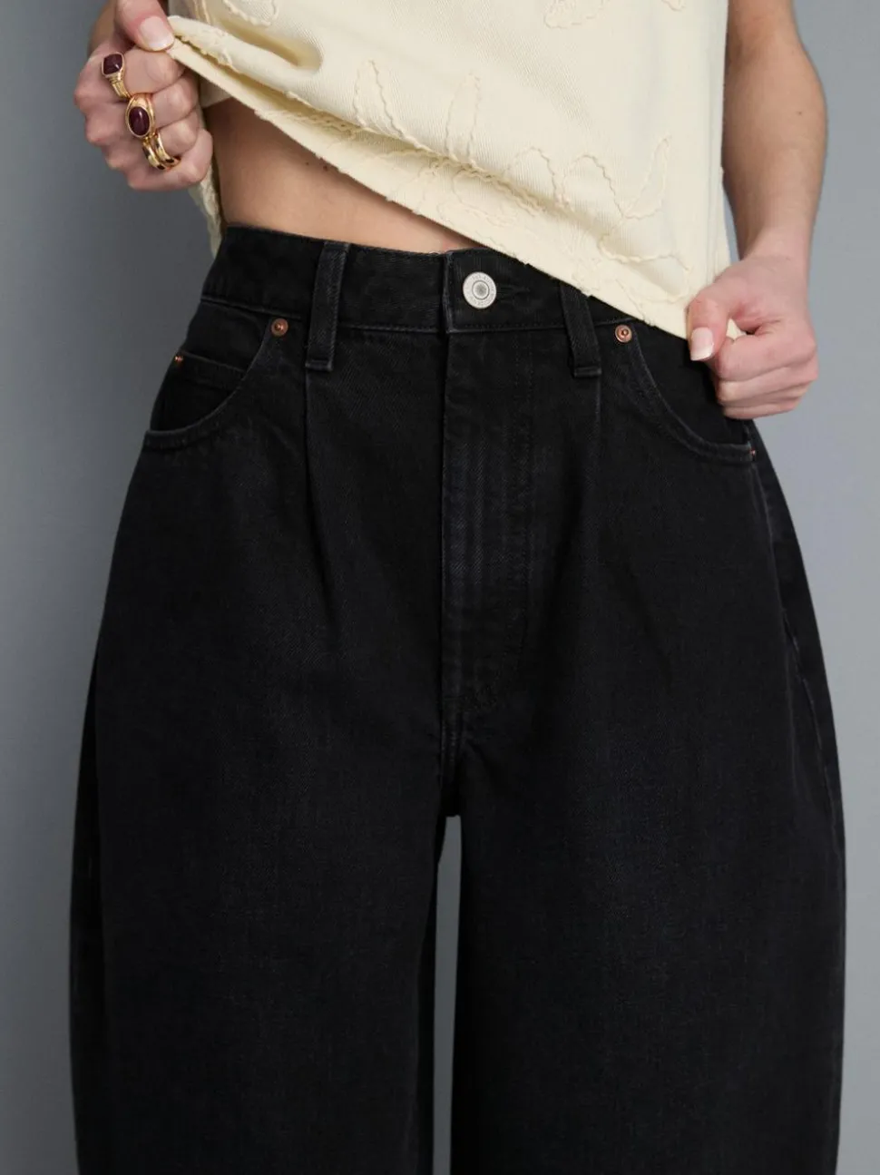 Ultimative Barrel-Jeans aus Baumwoll-Denim