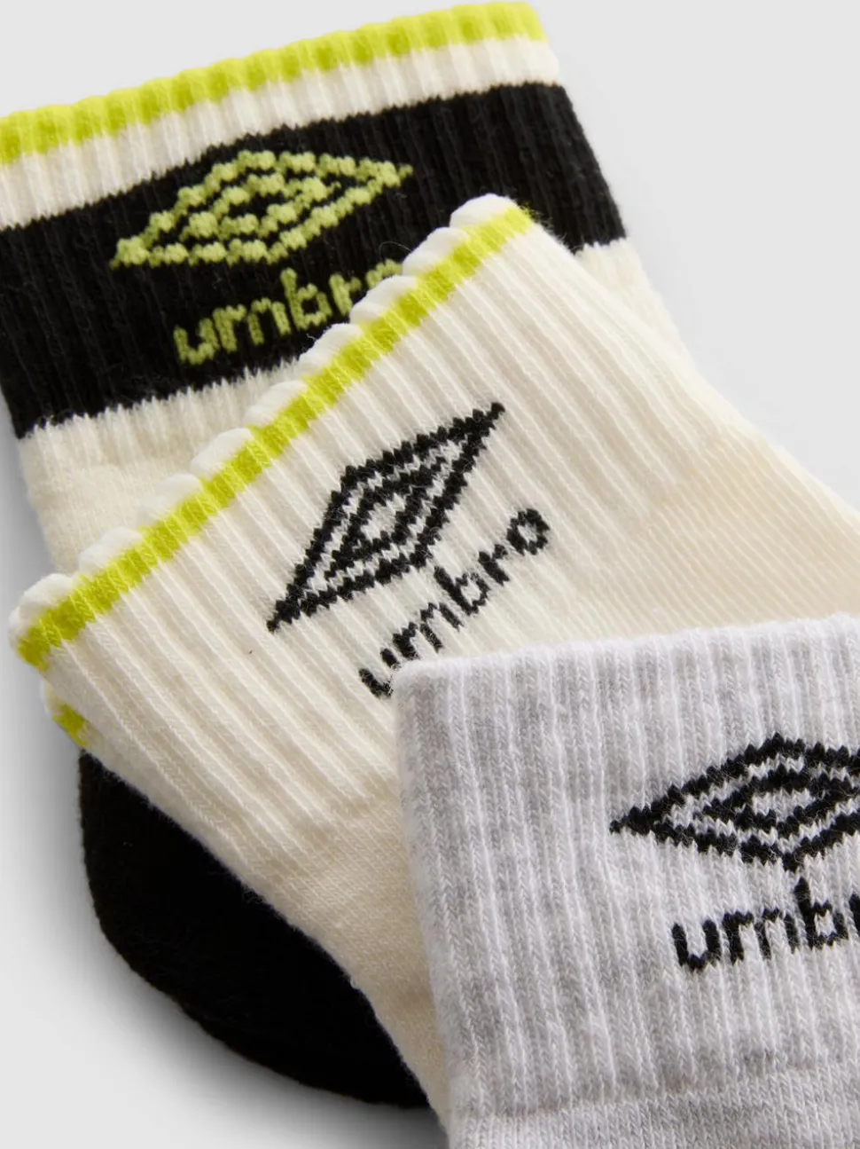 „Umbro“ Crew-Socken in Viertellänge, 3er-Pack