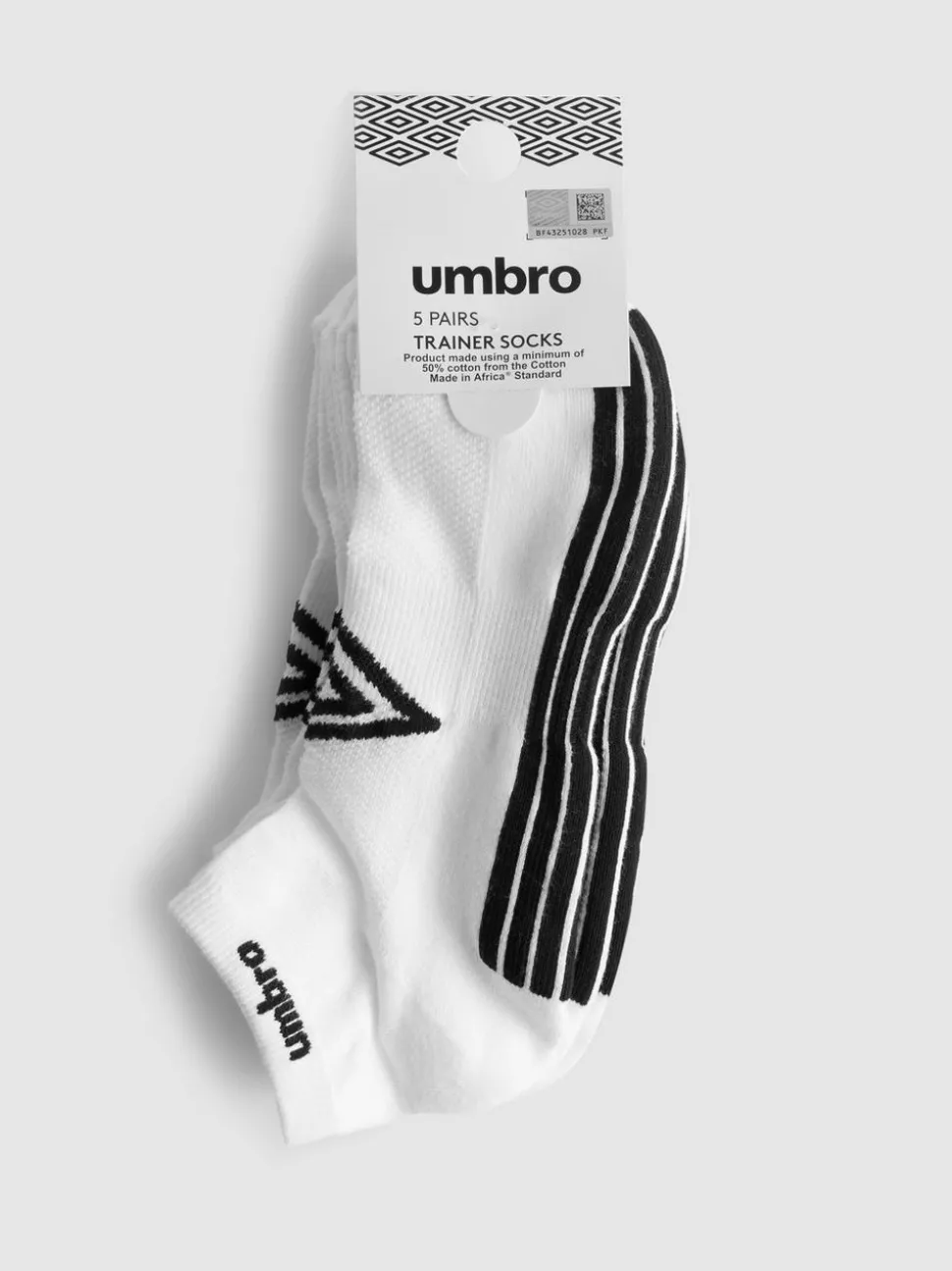 „Umbro“ Sneakersocken, 5er-Pack