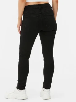 Umstandsjeans mit Unterbauch-Bund