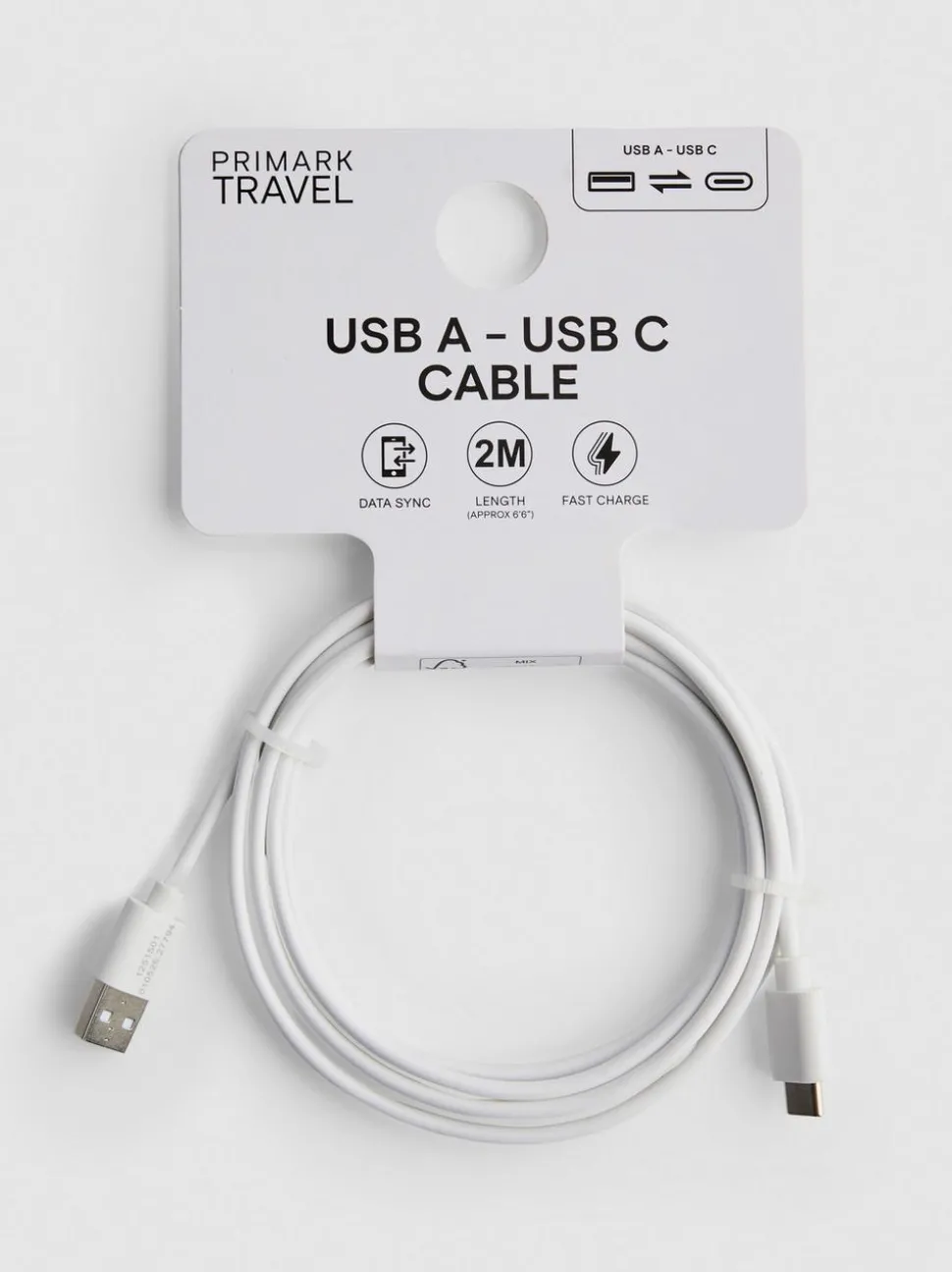 USB A auf USB C-Ladekabel, 2 m