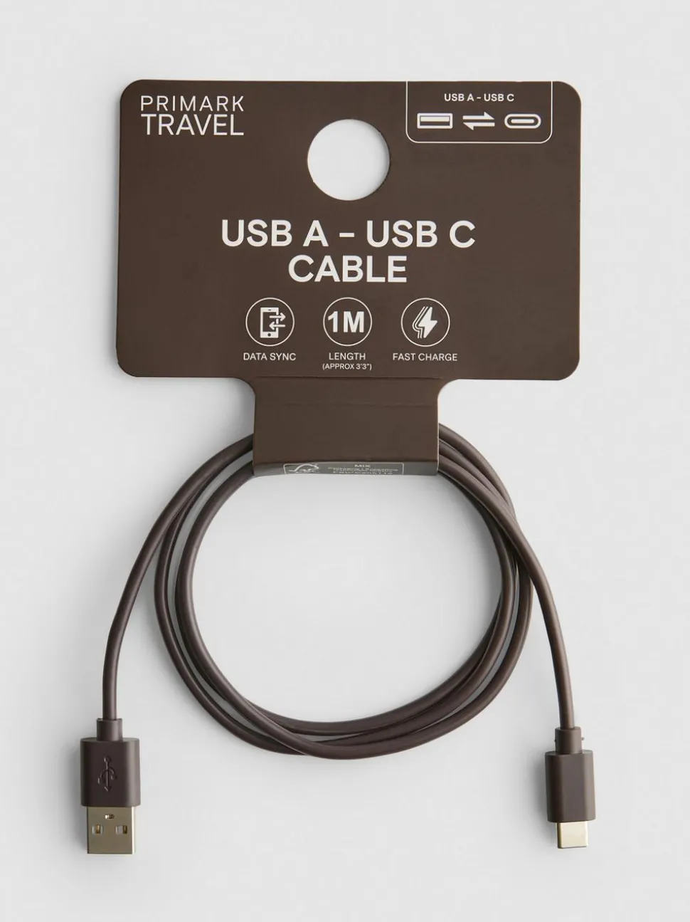 USB A auf USB C-Ladekabel, 1 m