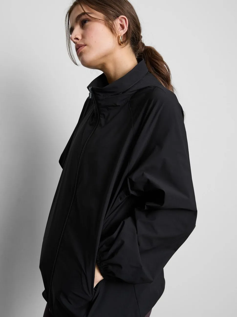 Verstaubare Regenjacke mit Reißverschluss