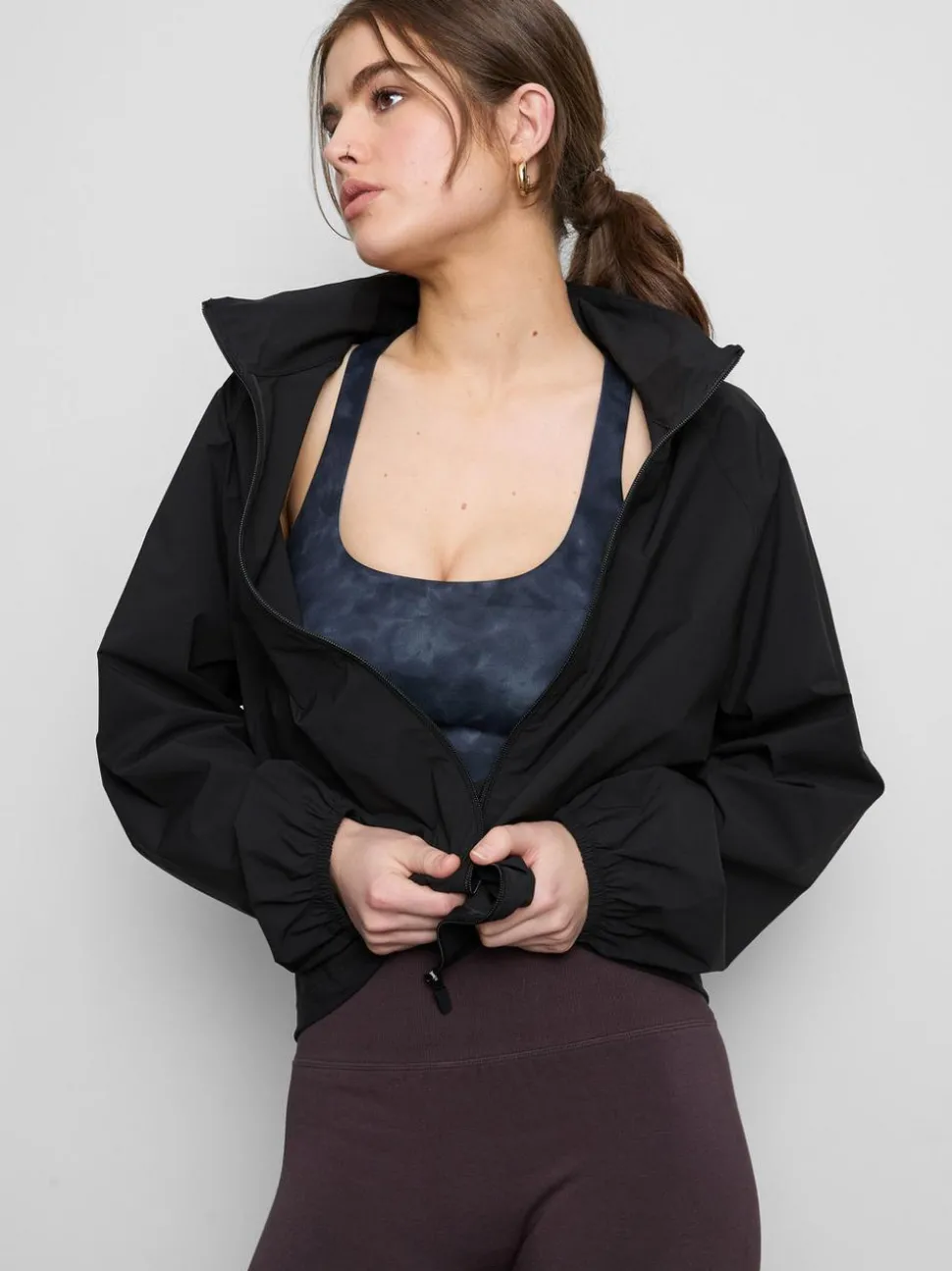 Verstaubare Regenjacke mit Reißverschluss