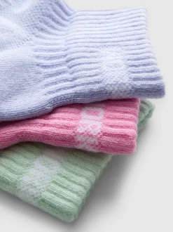 Viertellange Crew-Socken mit hohem Baumwollanteil, 3er-Pack