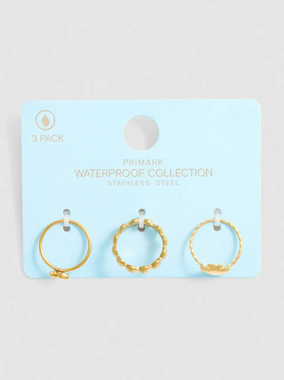 Wasserfeste Ringe mit Muscheldesigns, 3er-Pack