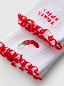 Yogasocken mit Chili-Design, 2er-Pack