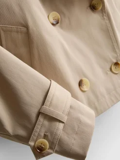 Zweireihiger, gerade geschnittener Trenchcoat